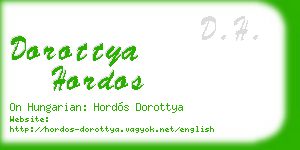 dorottya hordos business card