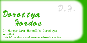 dorottya hordos business card